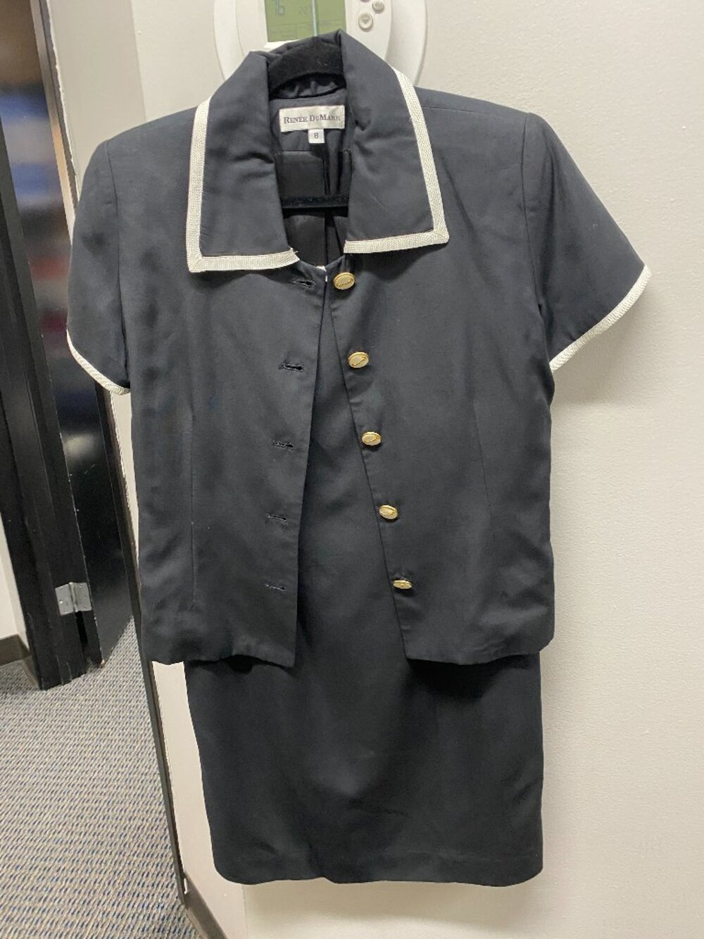 Vintage Renee DuMarr Black Dress Suit Size 8